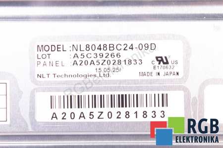 NL8048BC24-09D NLT TECHNOLOGIES LCD DISPLEJ