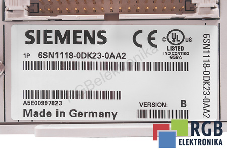 6SN1118-0DK23-0AA2 SIEMENS CONTROL BLOCK SIMODRIVE