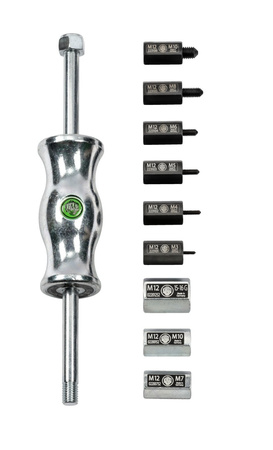 SADA POSUVNÝCH KLADIV V KUFRU SE ZÁVITOVÝMI ADAPTÉRY V RŮZNÝCH VELIKOSTECH KS-22-01 KUKKO