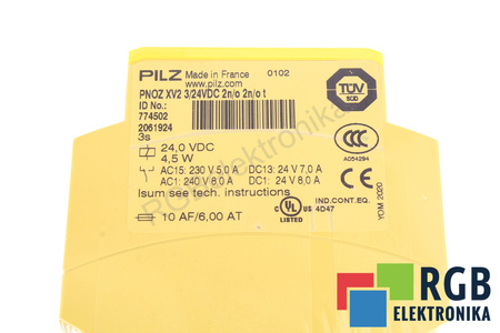 PNOZ XV2 3/24VDC 2N/O 2N/O T PILZ 774502 BEZPEČNOSTNÍ RELÉ