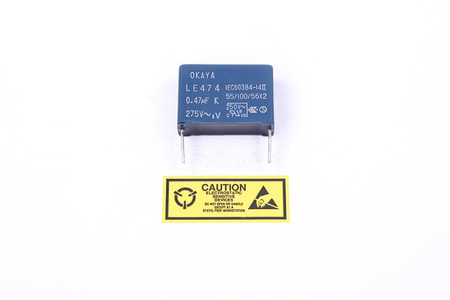 KONDENZÁTOR LE474 OKAYA 0.47UF, 275VAC