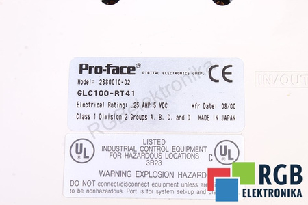 GLC100-RT41 PRO FACE 2880010-02 NA NÁHRADNÍ DÍLY