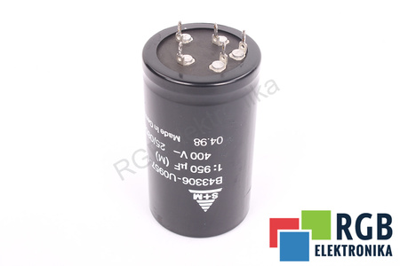 KONDENZÁTOR B43306-U0957-M1 S+M 25/085/56 950UF, 400VDC