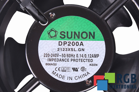 DP200A2123XSL.GN SUNON 120X120X38, 230V VENTILÁTOR