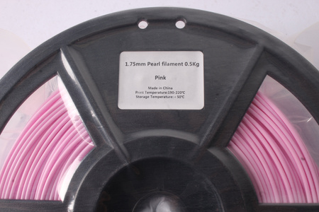 1,75MM PEARL FILAMENT 0.5KG PINK FLASHFORGE VNĚJŠÍ ROZMĚR CÍVKY 180MM, VNITŘNÍ ROZMĚR CÍVKY 50MM, ŠÍŘKA CÍVKY 45MM