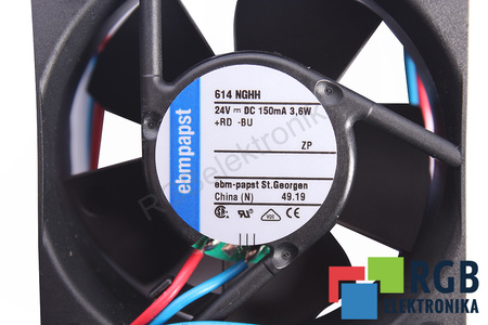 614NGHH EBM PAPST 60X60X25MM, 24V VENTILÁTOR