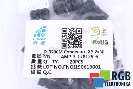 3-178129-6 EUMAX AMP-3-178129-6  PRO BI FANUC D-3200M 6PIN KRYT ZÁSTRČKY NÁHRADA