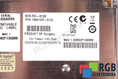 NIPXI-8108 NATIONAL INSTRUMENTS NA NÁHRADNÍ DÍLY