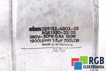D2E133-AB03-05 EBM PAPST RGE133D-22/02 380VAC VENTILÁTOR