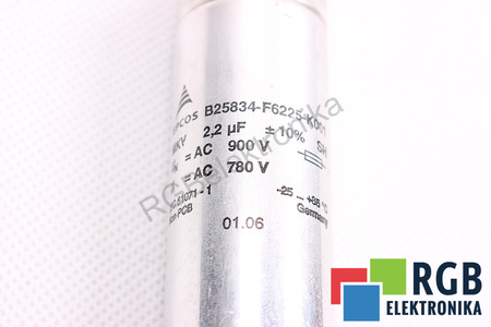 KONDENZÁTOR B25834-F6225-K001 EPCOS 2.2UF, 900VAC, 780VAC
