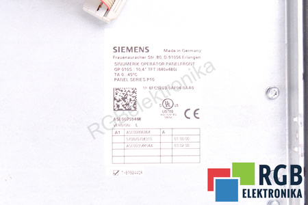 6FC5203-0AF04-0AA0 SIEMENS VERSION L SINUMERIK OP 010S:10.4" TFT