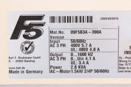 09.F5.B3A-390A KEB