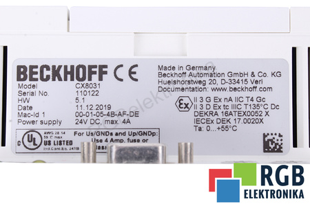 CX8031 BECKHOFF EMBEDDED PC WITH ARM9™ AND PROFIBUS SLAVE