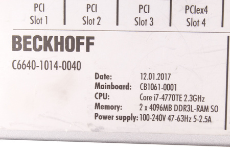 C6640-1014-0040 BECKHOFF CB1061-0001 CORE I7-4770TE 2.3GHZ