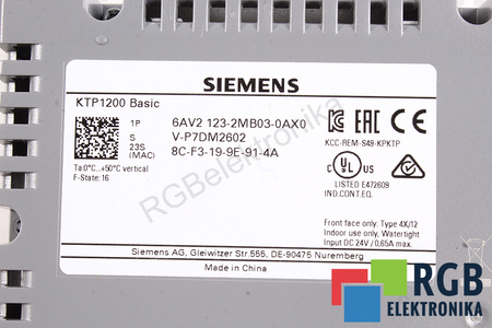 6AV2123-2MB03-0AX0 SIEMENS ZADNÍ KRYT