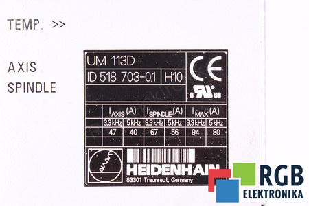 UM113D HEIDENHAIN KRYT