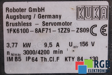 1FK6100-8AF71-1ZZ9-ZS09 KUKA ZADNÍ DRŽÁK
