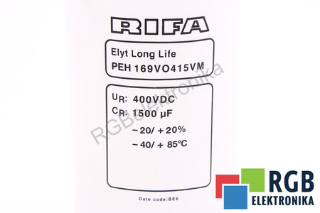 KONDENZÁTOR PEH169VO415VM RIFA 1500UF, 400VDC