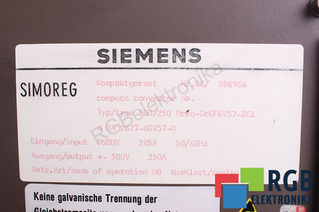 6RA2677-6GV57-0 SIEMENS SIMOREG
