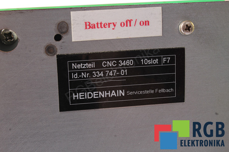 CNC3460 HEIDENHAIN ID.NR.334747-01