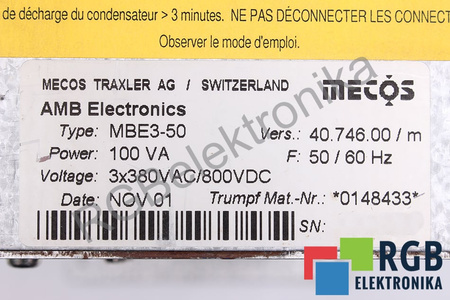 MBE3-50 MECOS TRAXLER VERS. 40.746.00/M
