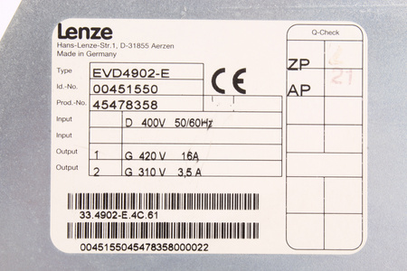 EVD4902-E LENZE ID.-NO.00451550