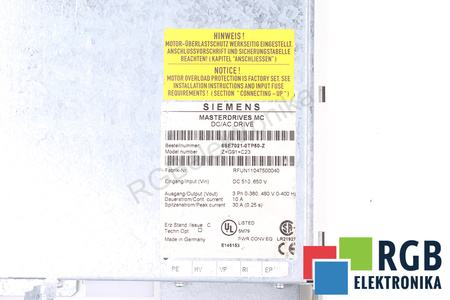 6SE7021-0TP50-Z SIEMENS KRYT
