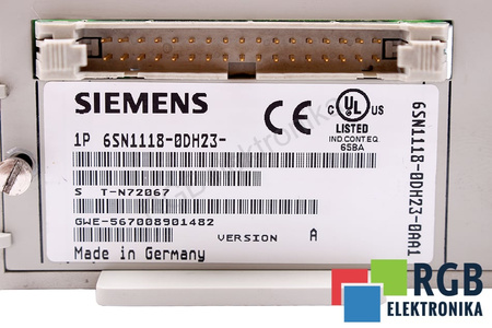 6SN1118-0DH23-0AA1 SIEMENS VERSION A CONTROL BLOCK SIMODRIVE