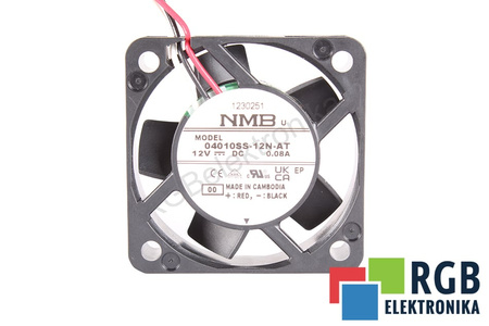 04010SS-12N-AT NMB TECHNOLOGIES 40X40X10MM, 12V VENTILÁTOR