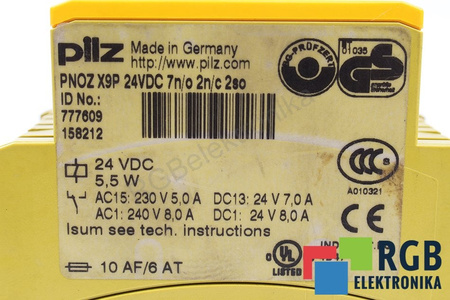 PNOZX9P PILZ 777609 BEZPEČNOSTNÍ RELÉ