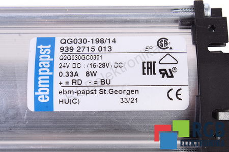 QG030-198/14 EBM PAPST 258X50X47,5MM, 24V VENTILÁTOR