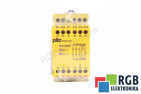PNOZ X3 240VAC 24VDC 3N/O 1N/C 1SO PILZ 774319 BEZPEČNOSTNÍ RELÉ