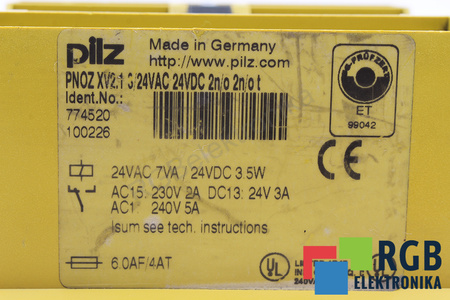 PNOZXV2.1 PILZ 774520 BEZPEČNOSTNÍ RELÉ