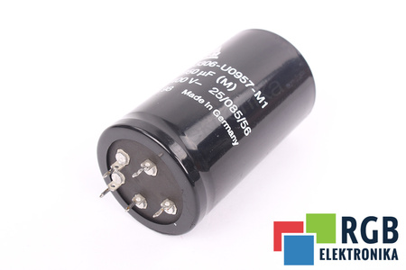 KONDENZÁTOR B43306-U0957-M1 S+M 25/085/56 950UF, 400VDC