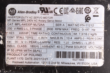 MPL-A4530F-MJ72AA ALLEN BRADLEY