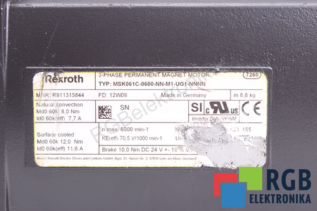 MSK061C-0600-NN-M1-UG1-NNNN BOSCH REXROTH KRYT ENKODÉRU