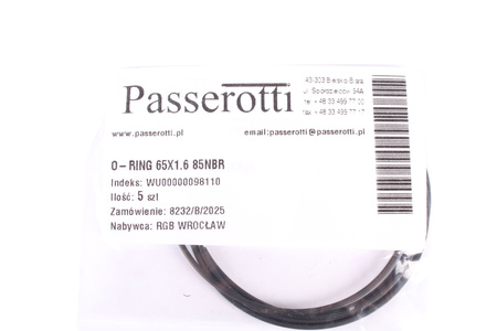 65X1.6 85NBR O-RING TĚSNĚNÍ