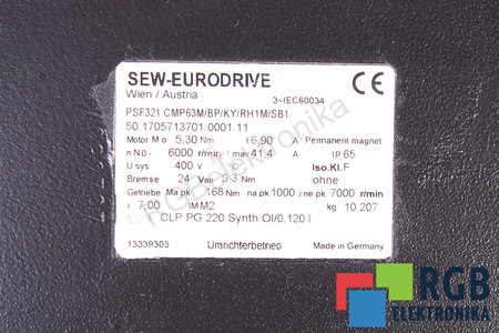 PSF321CMP63M/BP/KY/RH1M/SB1 SEW EURODRIVE