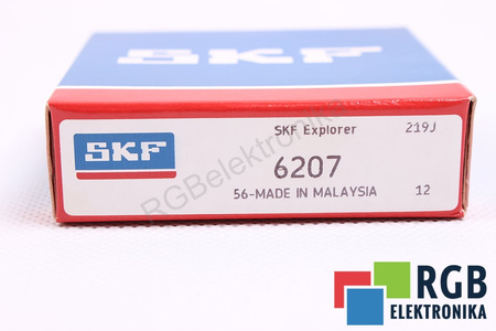 6207 SKF 35X72X17 20000RPM, 13000RPM, 35X72X17 27KN, 15.3KN LOŽISKO