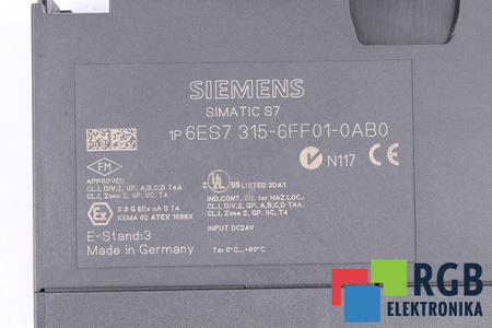 6ES7315-6FF01-0AB0 SIEMENS CPU315F-2DP SIMATIC S7