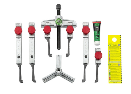 SADA UNIVERZÁLNÍCH 2-/3RAMENNÝCH STAHOVÁKŮ S ÚZKÝMI HÁKY PRO TĚSNÁ A OBTÍŽNĚ PŘÍSTUPNÁ MÍSTA KS-2030-1-193+S KUKKO