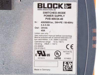PVB400/24-40 BLOCK ZDROJ