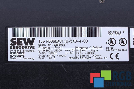 MDS60A0110-5A3-4-00 SEW EURODRIVE MOVIDRIVE