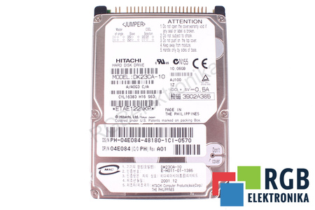 DK23CA-10 HITACHI DK23CA 10GB, IDE, 2.5", HDD