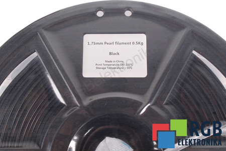 1,75MM PEARL FILAMENT 0.5KG BLACK FLASHFORGE VNĚJŠÍ ROZMĚR CÍVKY 180MM, VNITŘNÍ ROZMĚR CÍVKY 50MM, ŠÍŘKA CÍVKY 45MM