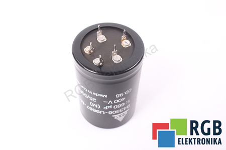 KONDENZÁTOR B43306-U9667-M1 S+M 25/085/56 660UF, 400VDC