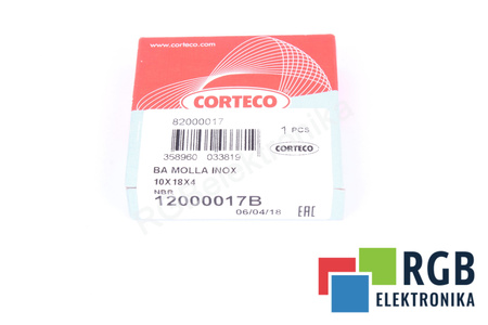 10X18X4 CORTECO SIMMERING BA MOLLA INOX 12000017B TĚSNĚNÍ