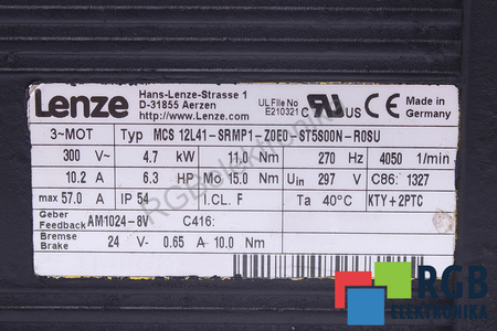 MCS12L41-SRMP1-Z0E0-ST5S00N-R0SU LENZE KRYT MOTORU