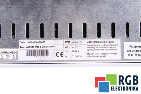 ACN644-0755-3-MD-KIT+V991 ABB ACS600 3AUA0000032450