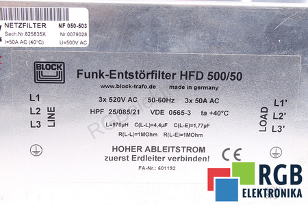 HFD500/50 BLOCK NF050-503 SEW